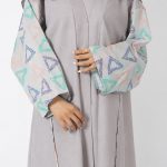 Noura Geometric Sleeve Abaya
